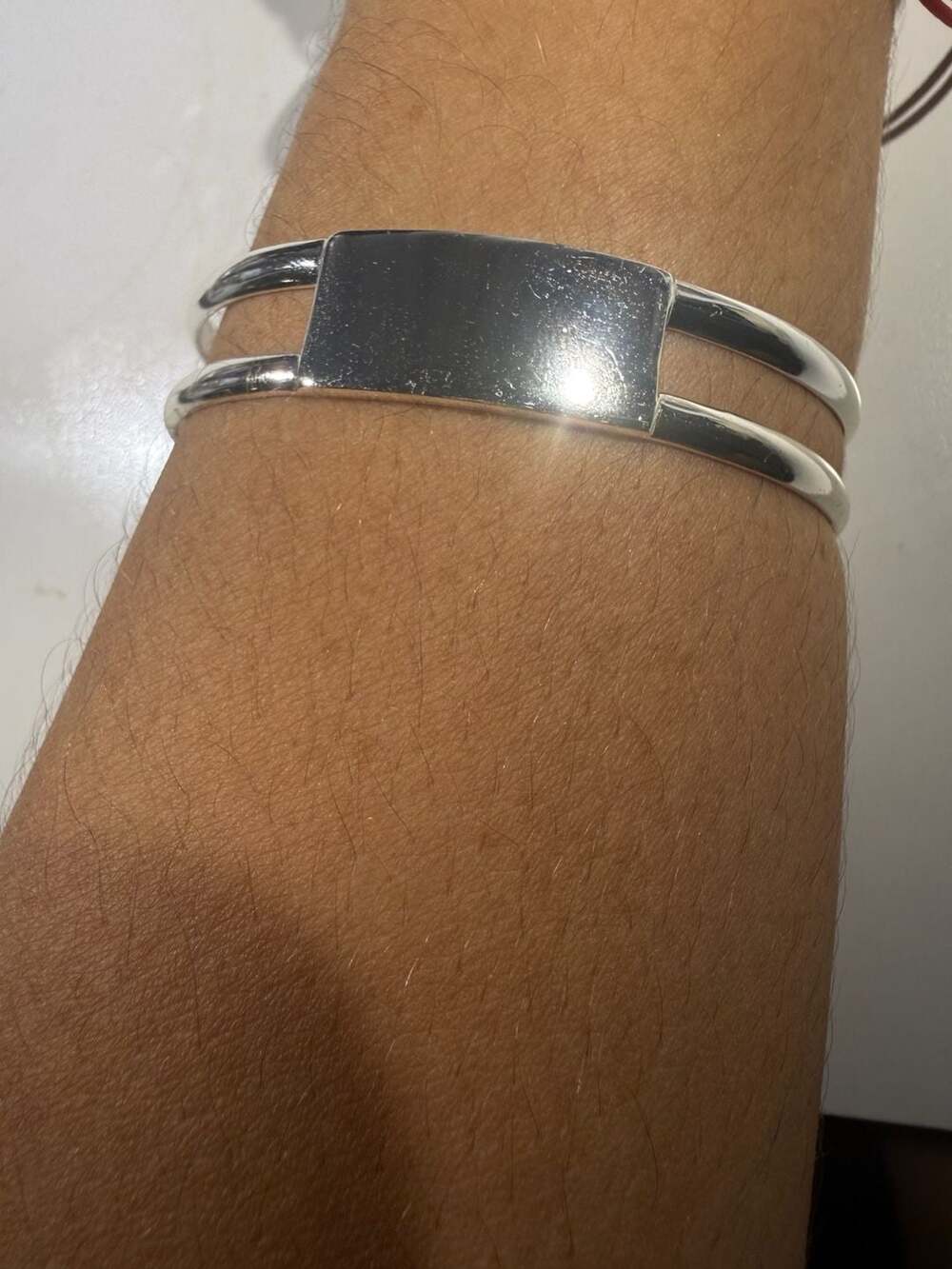 Taxco Mexican 925 Sterling Silver Cuff Bangle Bracelet 19g
